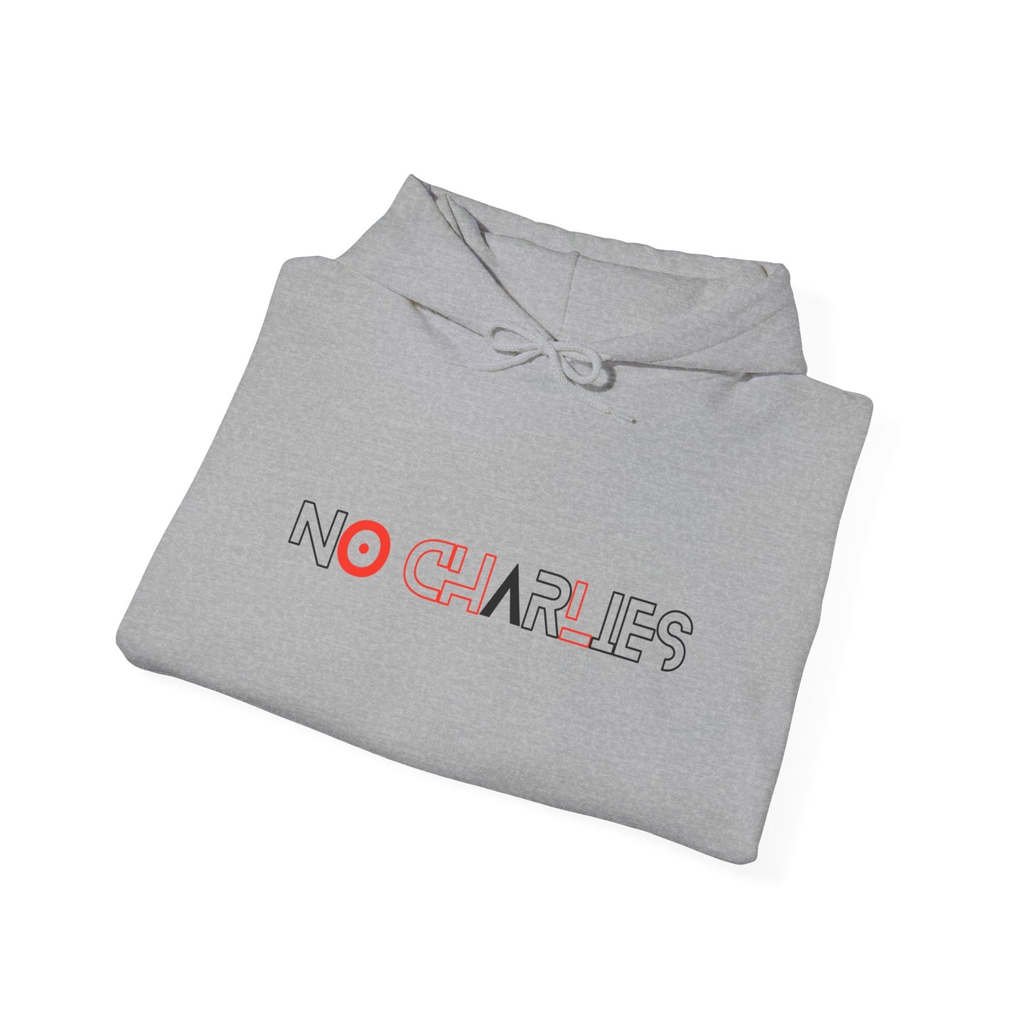 Stylish Unisex Hoodie with 'No Charlies' Design