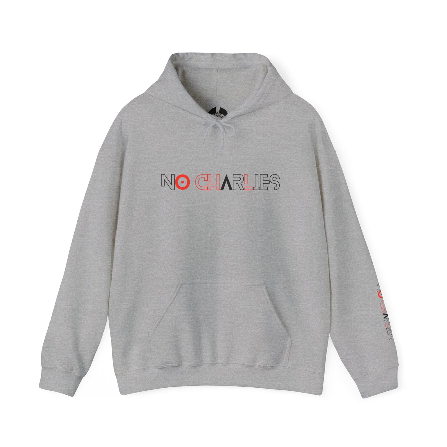 Stylish Unisex Hoodie with 'No Charlies' Design