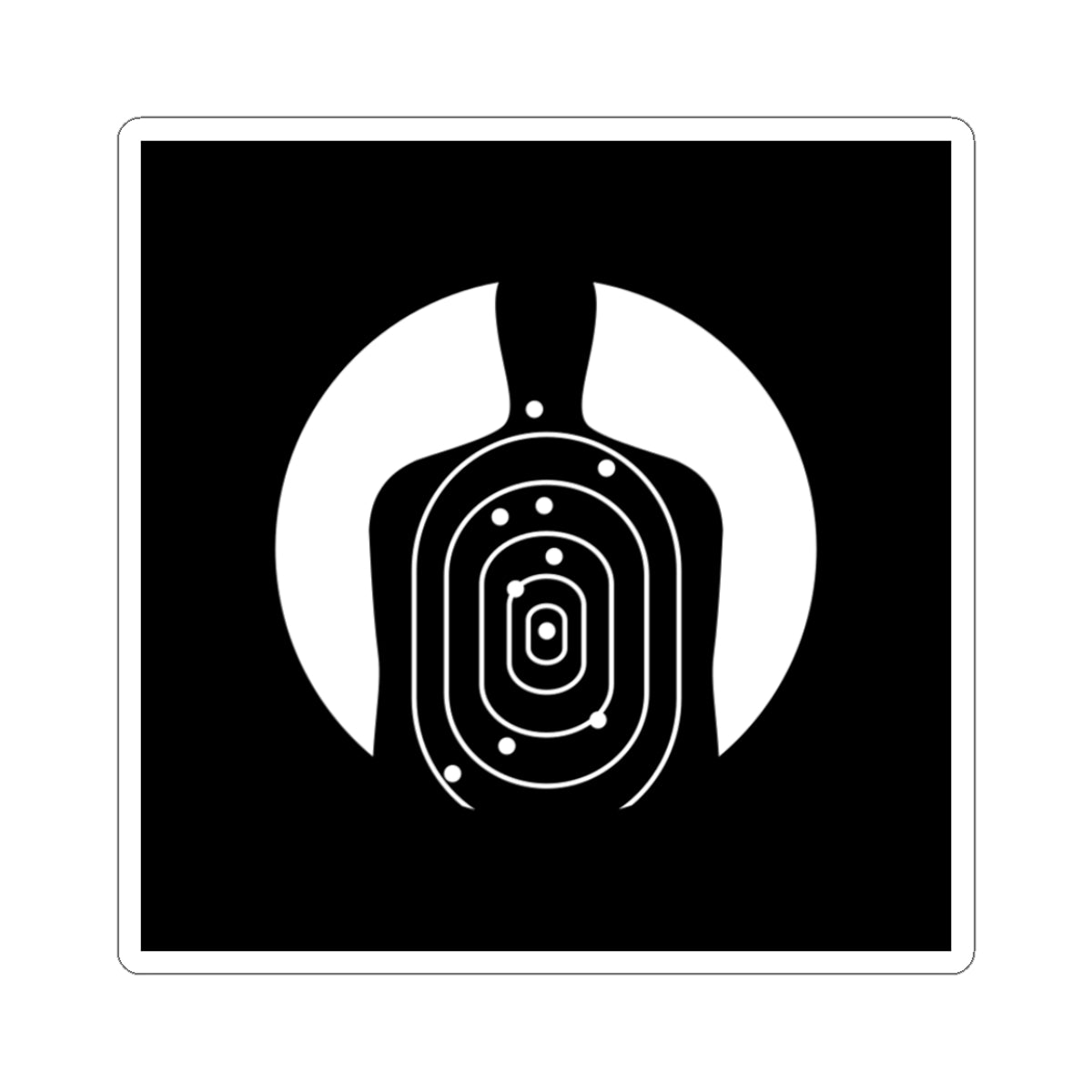 Minimalist Target Silhouette Kiss-Cut Sticker - Perfect for Gun Enthusiasts