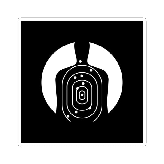 Minimalist Target Silhouette Kiss-Cut Sticker - Perfect for Gun Enthusiasts