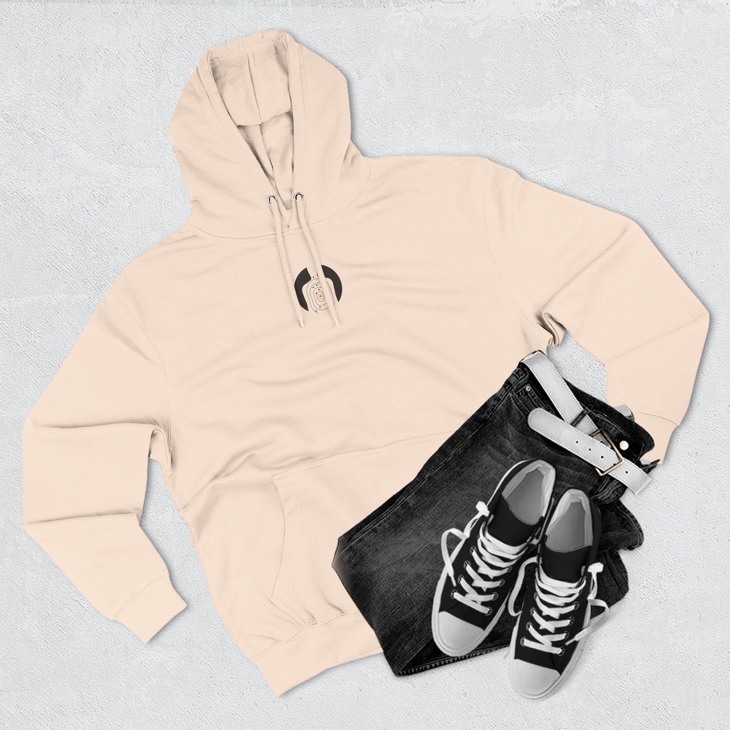 Cozy Three-Panel Fleece Hoodie for Casual Comfort