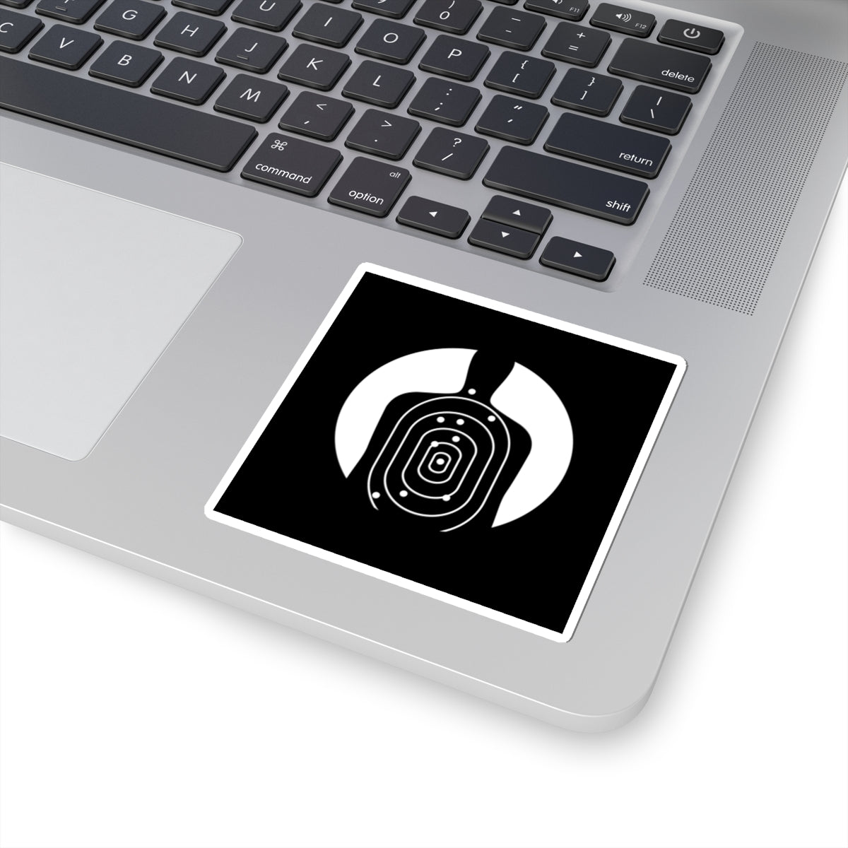 Minimalist Target Silhouette Kiss-Cut Sticker - Perfect for Gun Enthusiasts