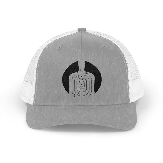 Stylish Snapback Trucker Cap with Target Graphic - Perfect for Shooting Sports Enthusiasts