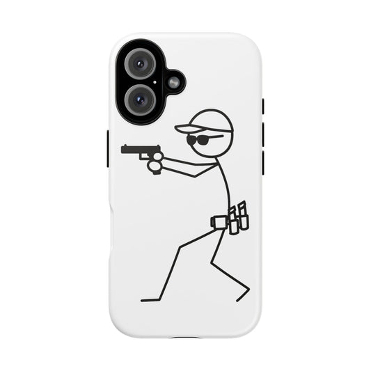 Tough Cases Stick Figure Shooter Phone Case — Durable Protective iPhone Cover