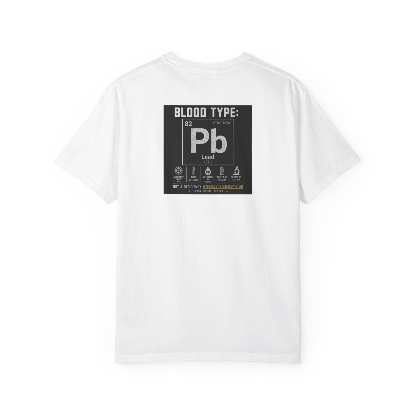 Lead Lover T-Shirt — "Blood Type: Pb" Science Humor Tee