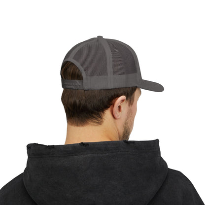 Stylish Snapback Trucker Cap with Target Graphic - Perfect for Shooting Sports Enthusiasts