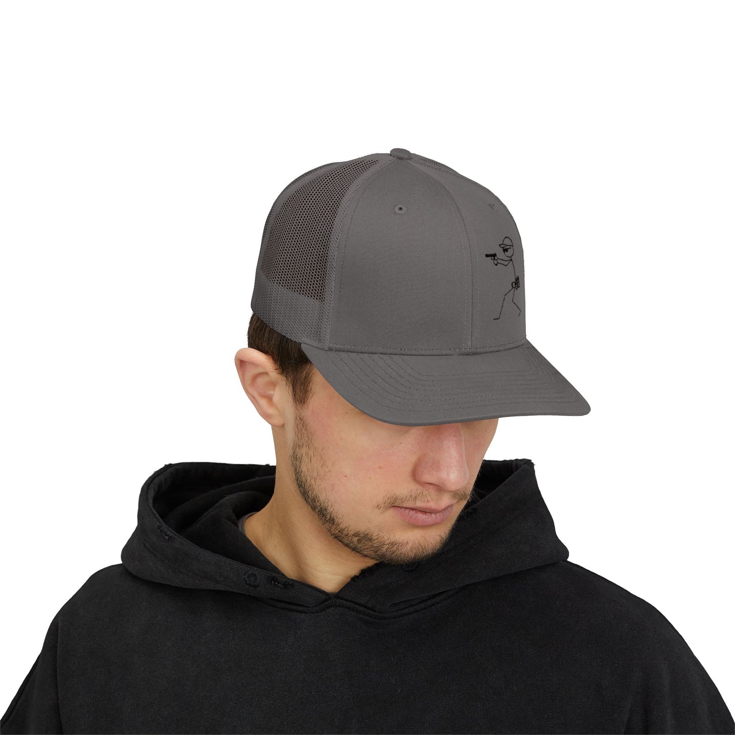 Stylish Snapback Trucker Cap with Target Graphic - Perfect for Shooting Sports Enthusiasts