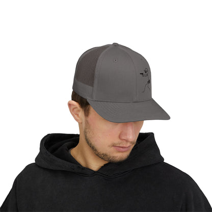 Stylish Snapback Trucker Cap with Target Graphic - Perfect for Shooting Sports Enthusiasts