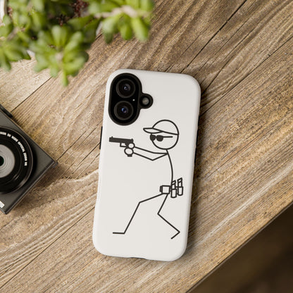 Tough Cases Stick Figure Shooter Phone Case — Durable Protective iPhone Cover