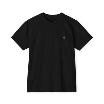 Pocket T-Shirt — Minimal Front Pocket Logo & Back Revolver Graphic Tee