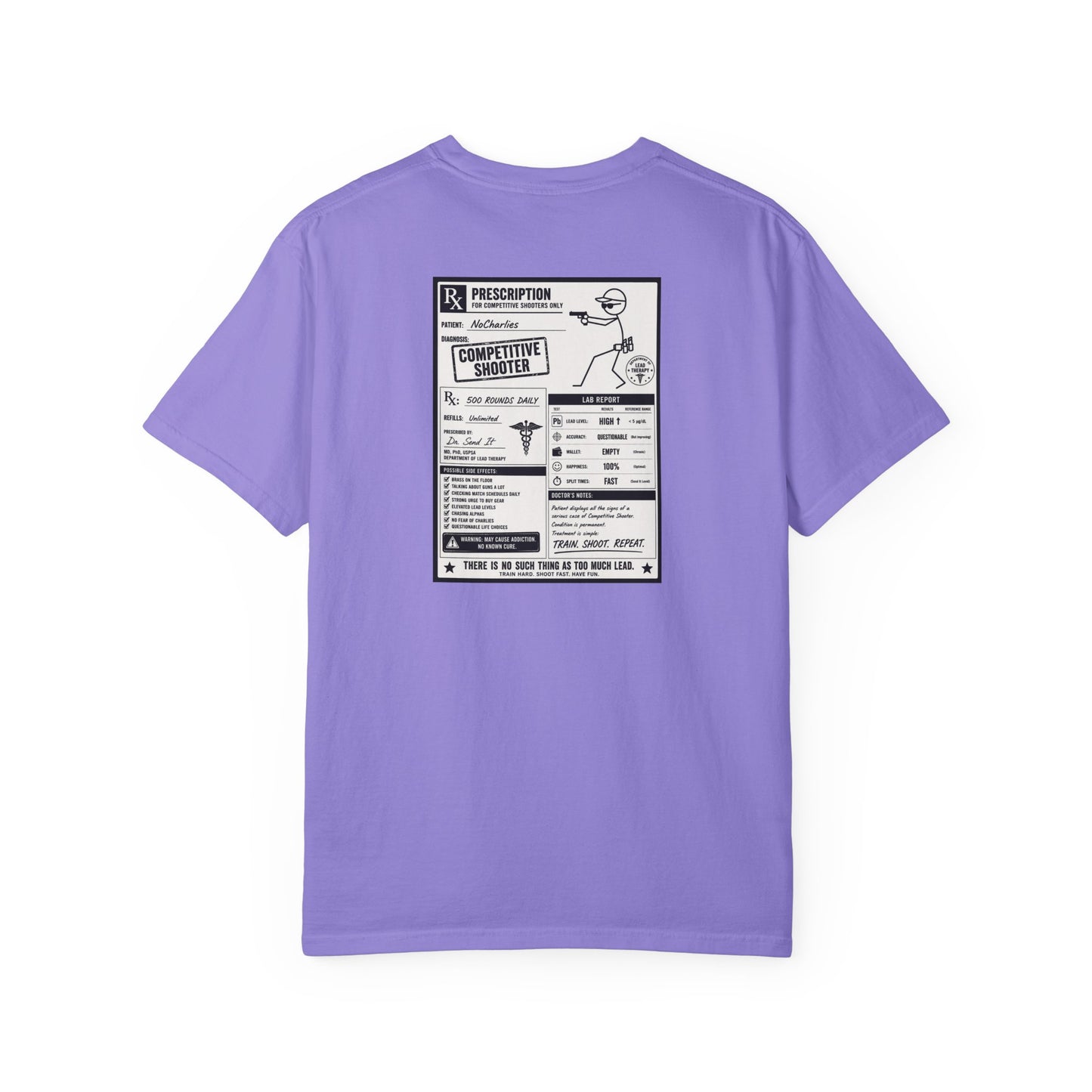 Graphic T-Shirt — Prescription for Competitive Spirit (USA Flag Accent)