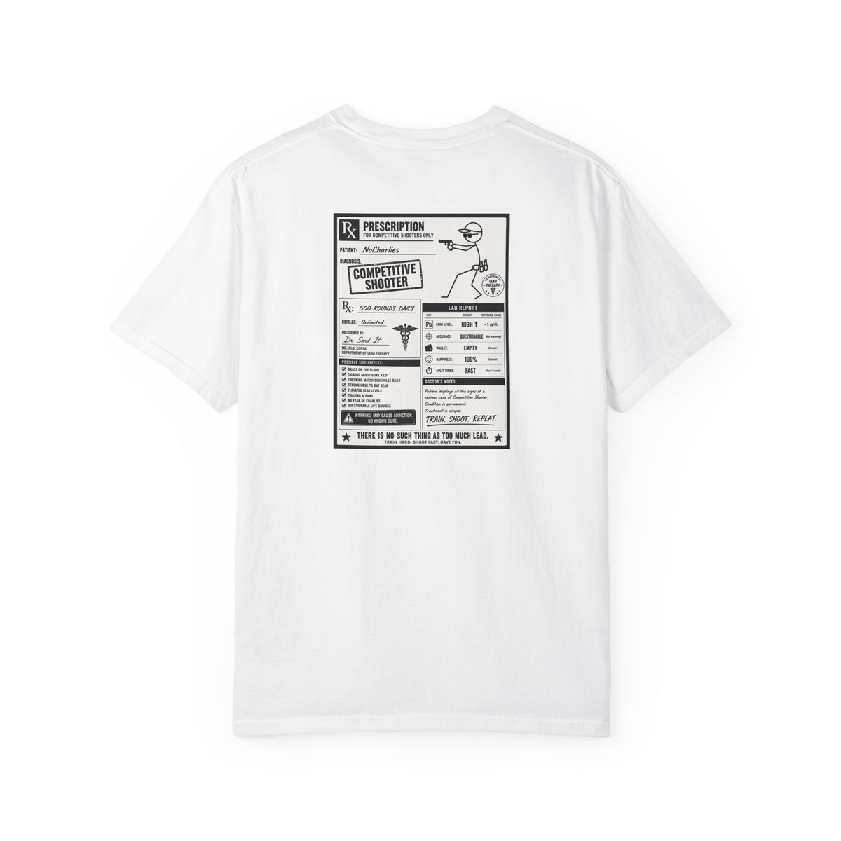 Graphic T-Shirt — Prescription for Competitive Spirit (USA Flag Accent)