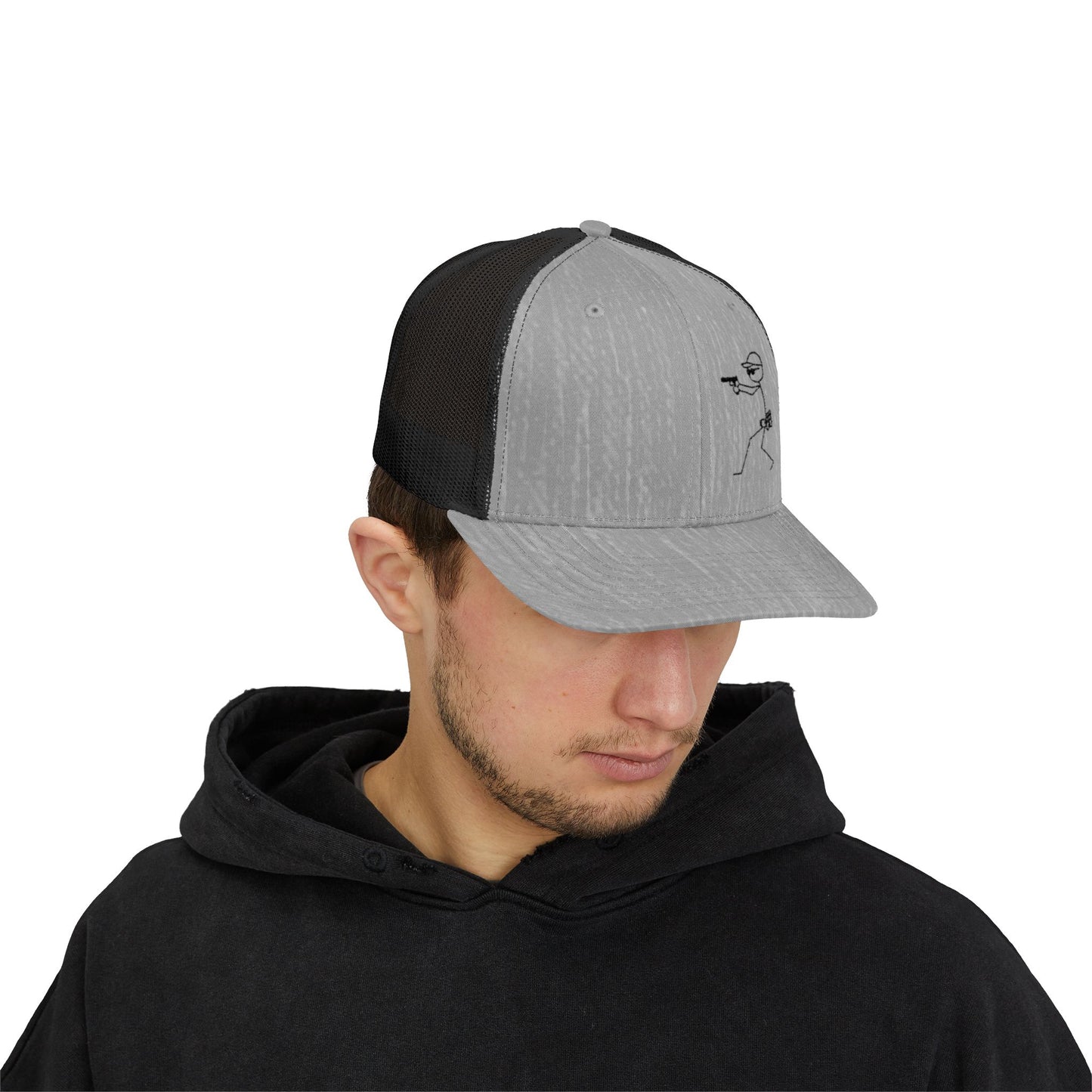 Stylish Snapback Trucker Cap with Target Graphic - Perfect for Shooting Sports Enthusiasts