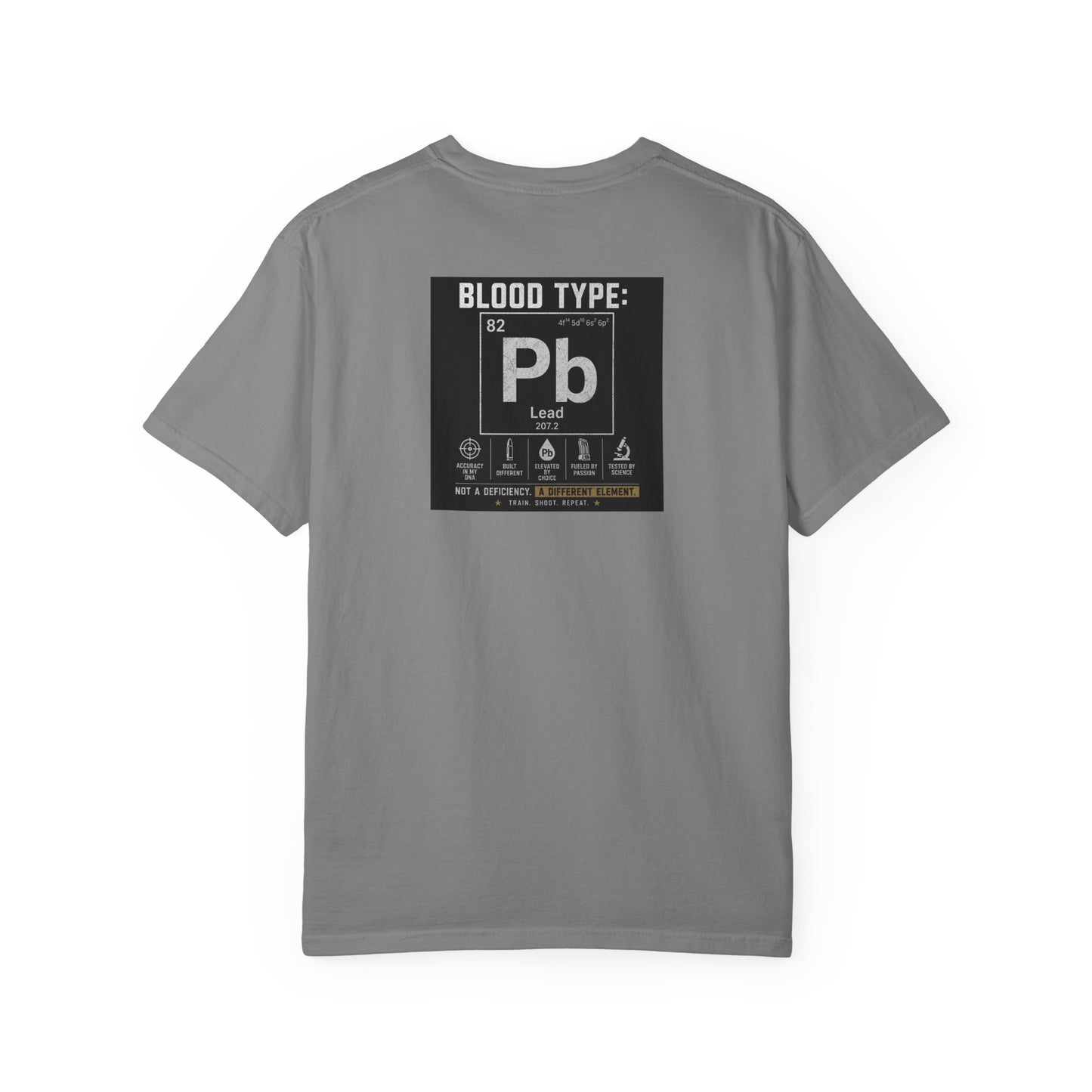 Lead Lover T-Shirt — "Blood Type: Pb" Science Humor Tee