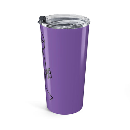 20oz Purple Tumbler with Stick Figure Shooter Design