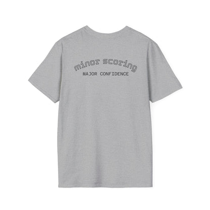 Minimal Stick Figure 'Minor/Major' Tee — Small Chest Graphic T-Shirt