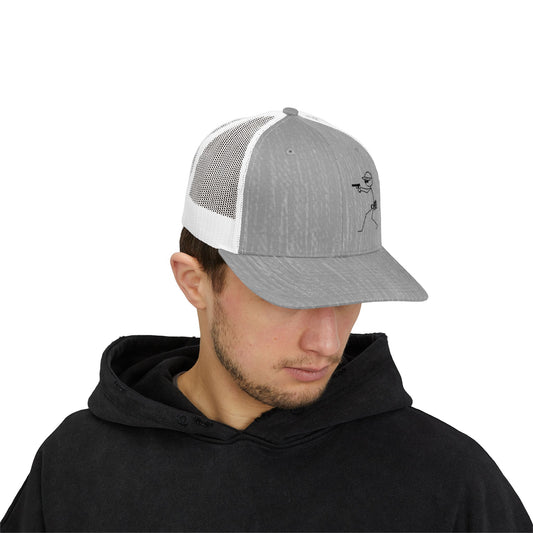 Stylish Snapback Trucker Cap with Target Graphic - Perfect for Shooting Sports Enthusiasts