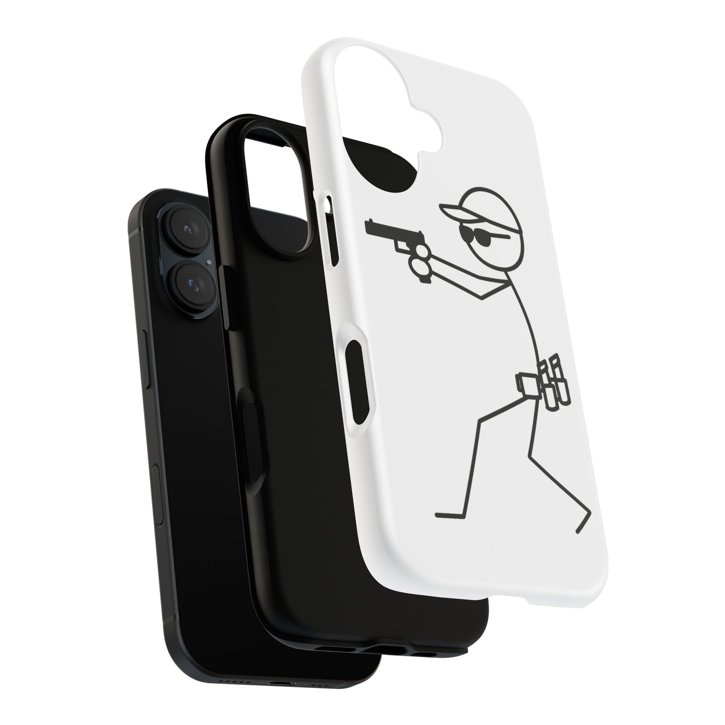 Tough Cases Stick Figure Shooter Phone Case — Durable Protective iPhone Cover