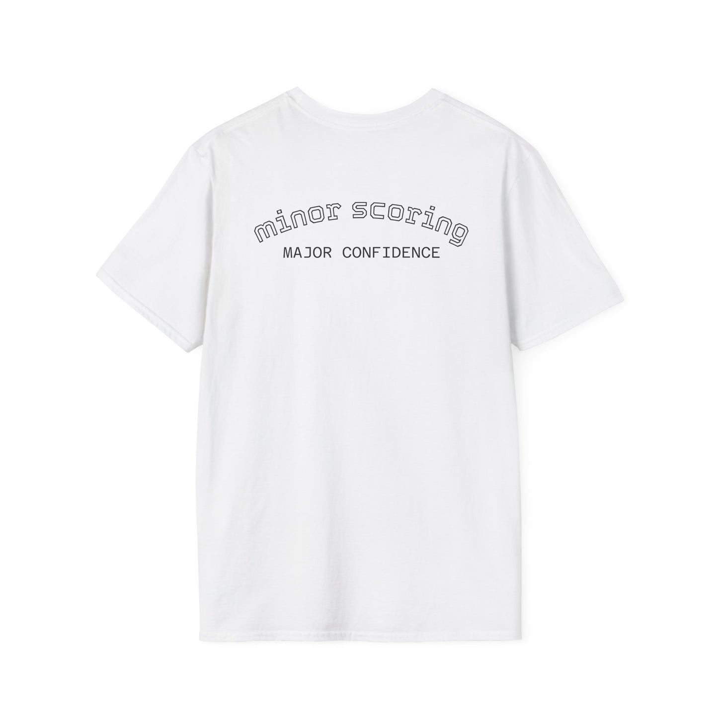 Minimal Stick Figure 'Minor/Major' Tee — Small Chest Graphic T-Shirt