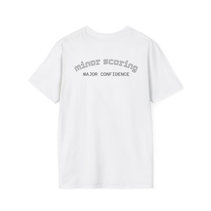 Minimal Stick Figure 'Minor/Major' Tee — Small Chest Graphic T-Shirt