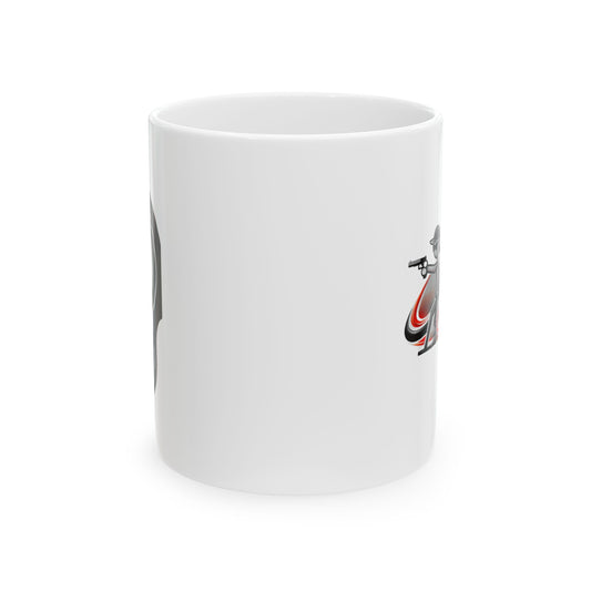 Ceramic Mug — Retro Scooter & 'The Cutest Baddies' Graphic Coffee Cup
