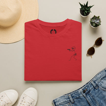 Minimal Stick Figure 'Minor/Major' Tee — Small Chest Graphic T-Shirt