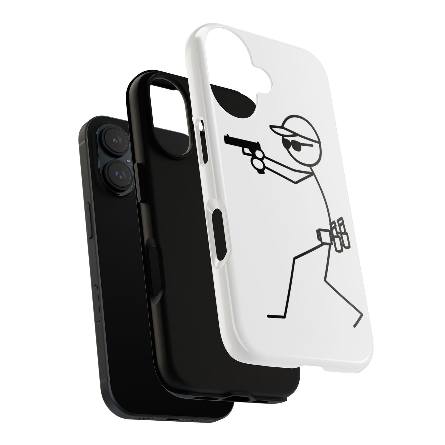 Tough Cases Stick Figure Shooter Phone Case — Durable Protective iPhone Cover