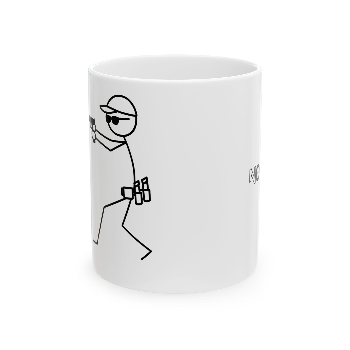 Shooting Man Coffee Mug — 'Respect The Stripes' Ceramic Mug (11oz/15oz)