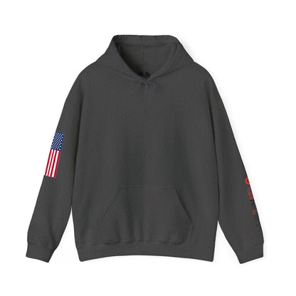 American Flag Sleeve Hoodie — Patriot USA Graphic Hooded Sweatshirt