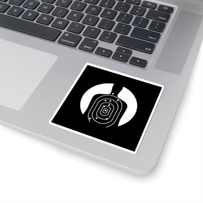 Minimalist Target Silhouette Kiss-Cut Sticker - Perfect for Gun Enthusiasts