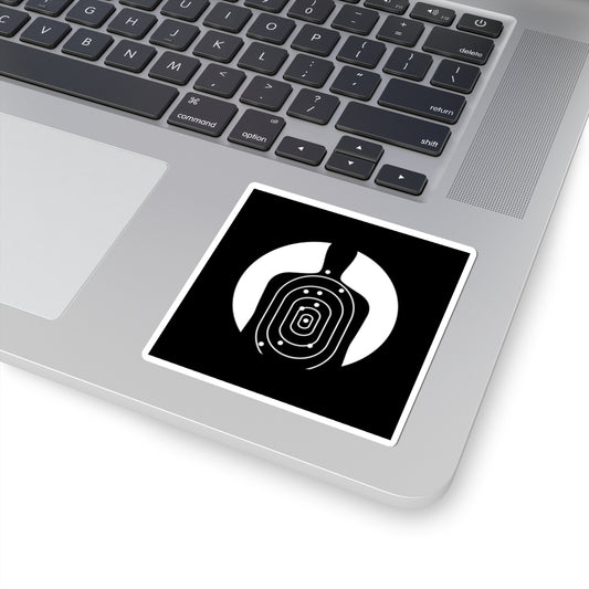 Minimalist Target Silhouette Kiss-Cut Sticker - Perfect for Gun Enthusiasts