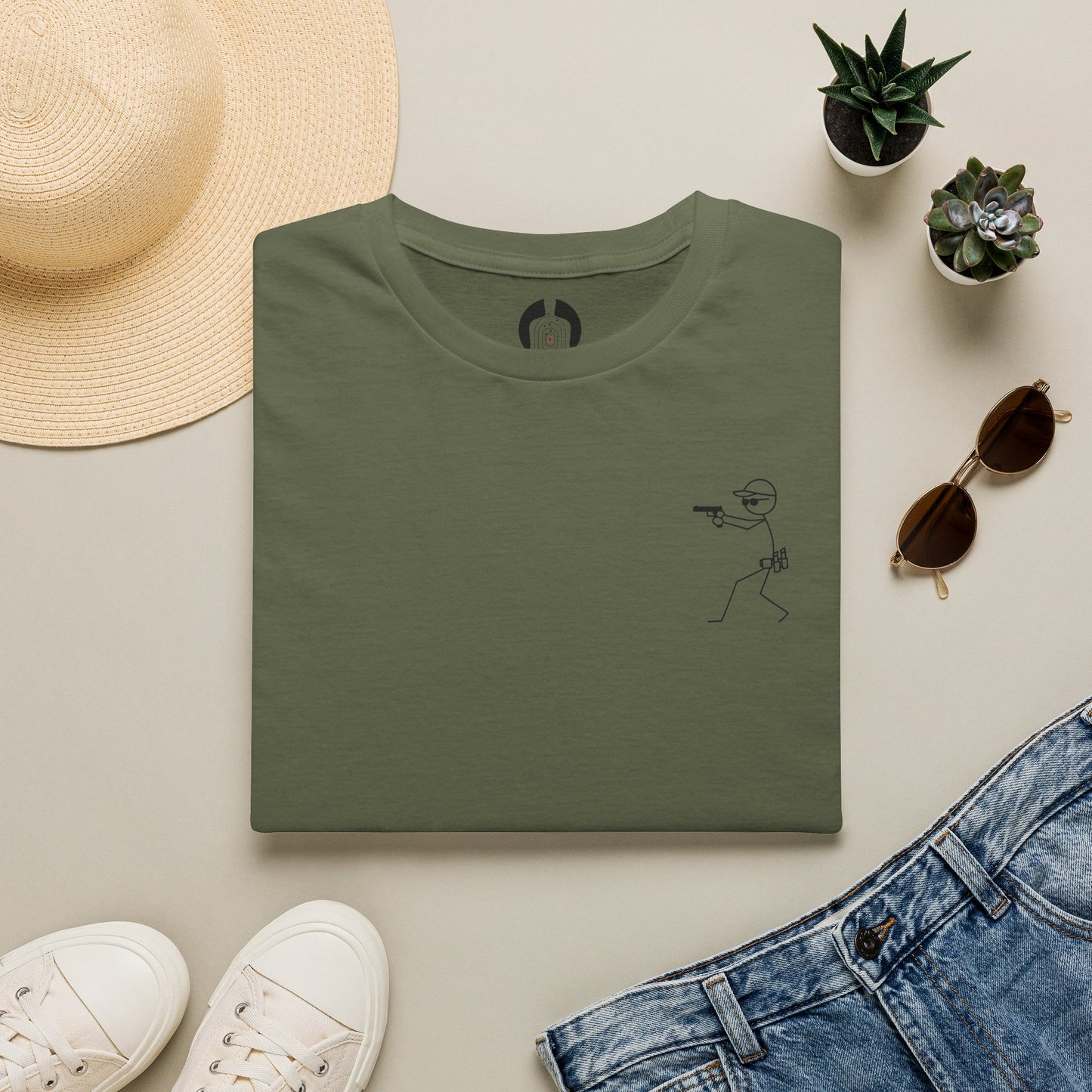 Minimal Stick Figure 'Minor/Major' Tee — Small Chest Graphic T-Shirt