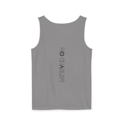 Stick Figure Shooter Tank Top — “No Charles” Graphic