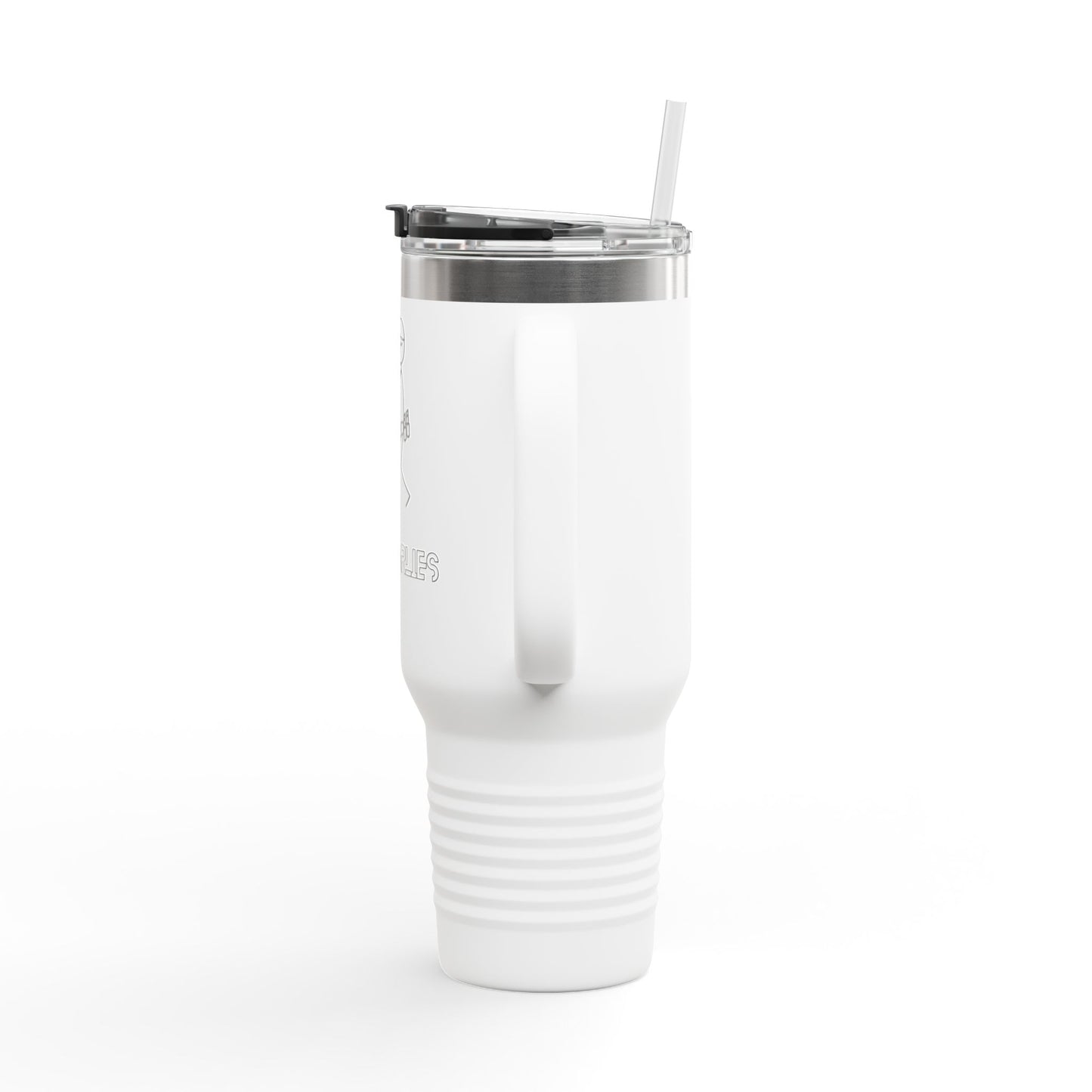 Insulated Travel Mug - 40oz with ‘No Charlies’ logo | Perfect for On-the-Go Coffee Lovers | Ideal Gift for Holidays & Celebrations