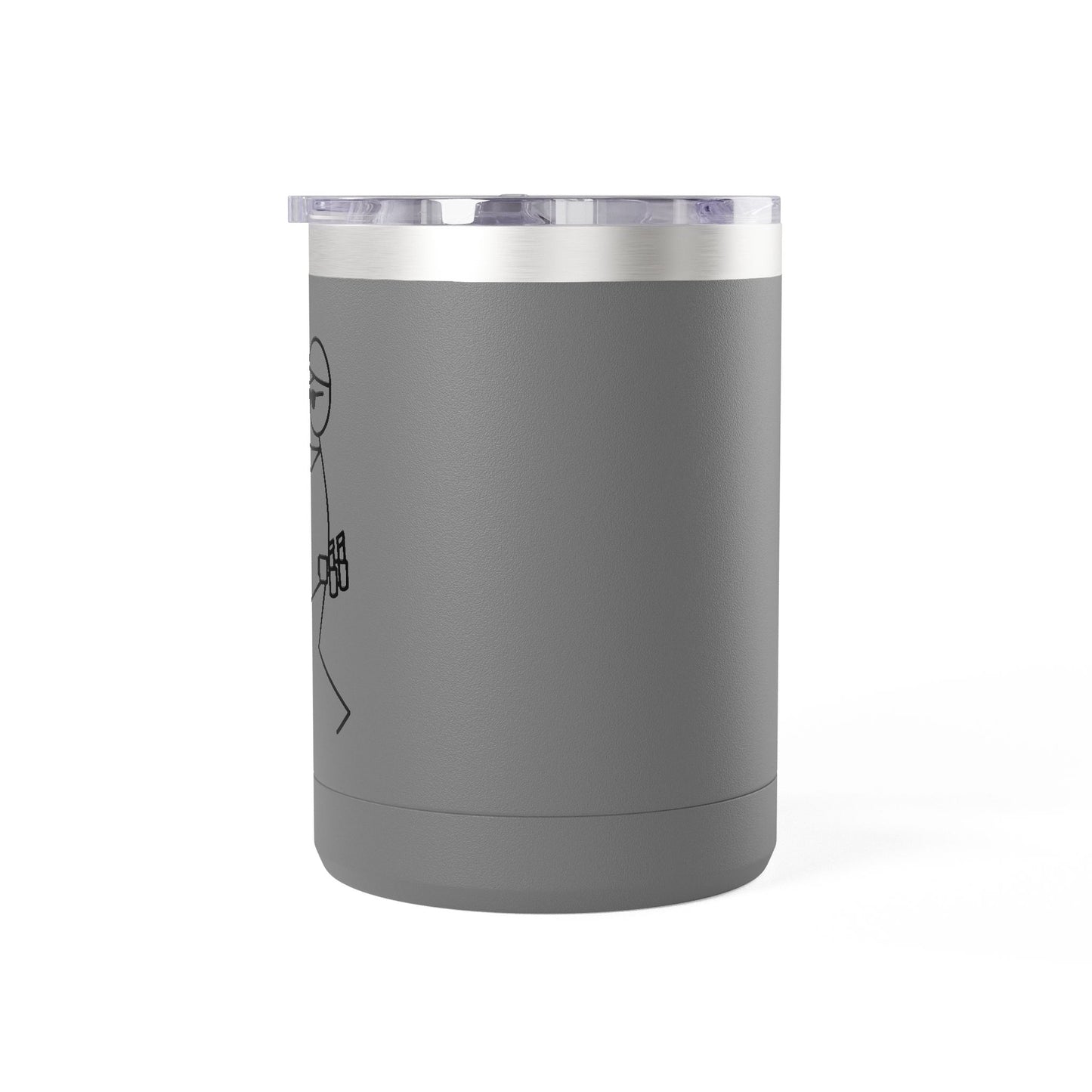 15oz White Coffee Tumbler Mug – Insulated Travel Mug with Handle