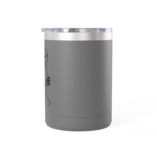 15oz White Coffee Tumbler Mug – Insulated Travel Mug with Handle