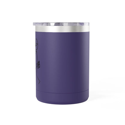 15oz White Coffee Tumbler Mug – Insulated Travel Mug with Handle