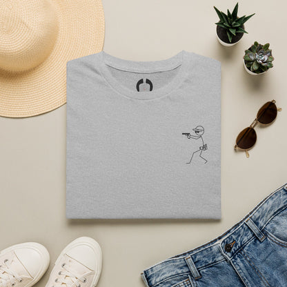 Minimal Stick Figure 'Minor/Major' Tee — Small Chest Graphic T-Shirt