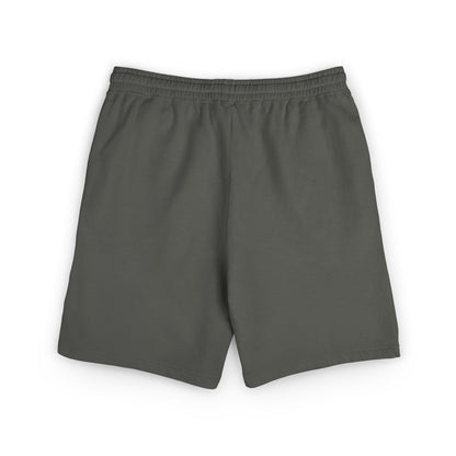 Fleece Sweat Shorts — Minimal Stick Figure Surfing Graphic