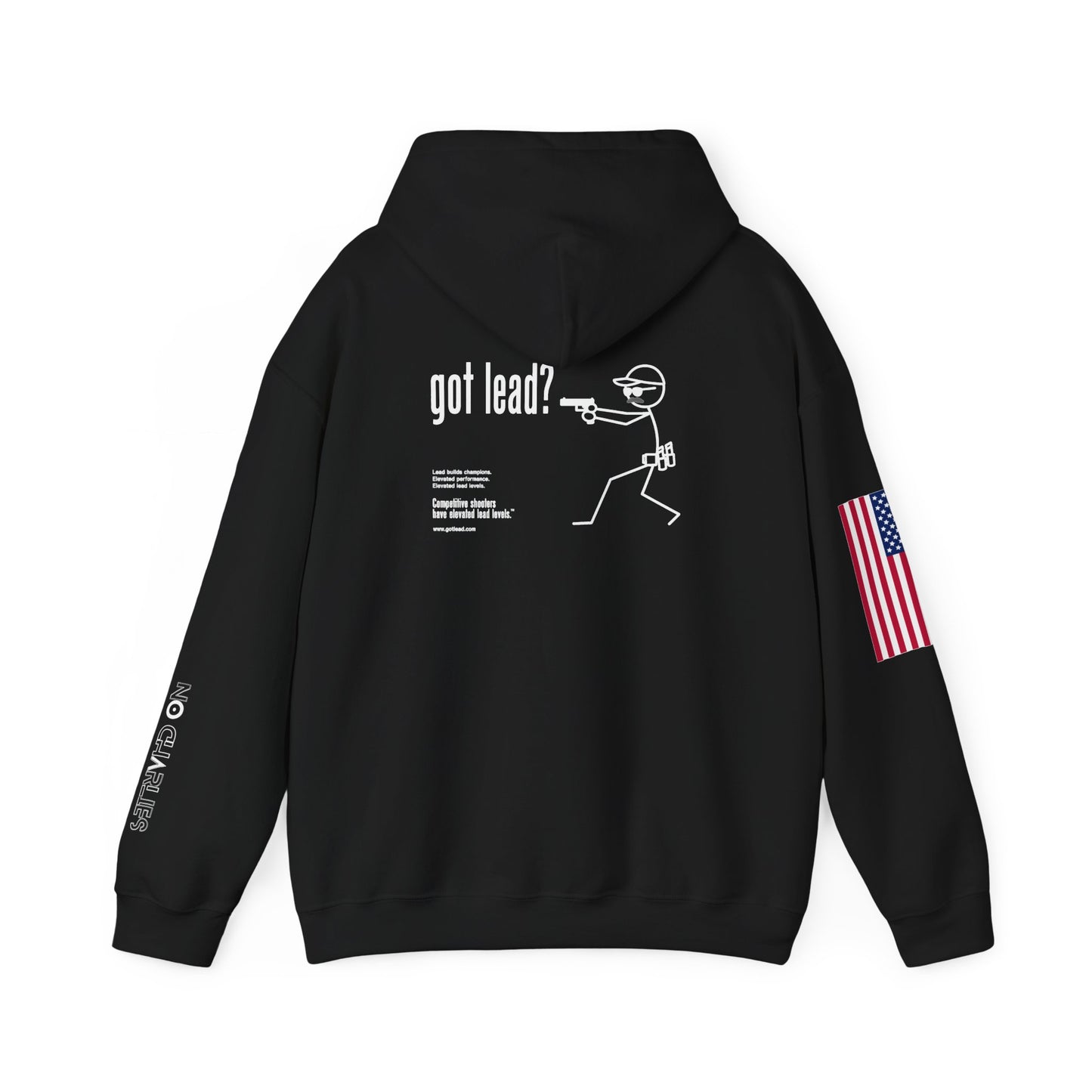 American Flag Sleeve Hoodie — Patriot USA Graphic Hooded Sweatshirt