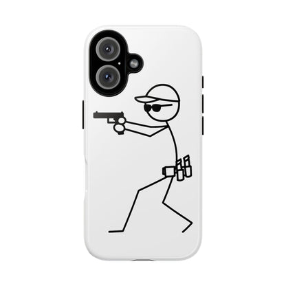 Tough Cases Stick Figure Shooter Phone Case — Durable Protective iPhone Cover