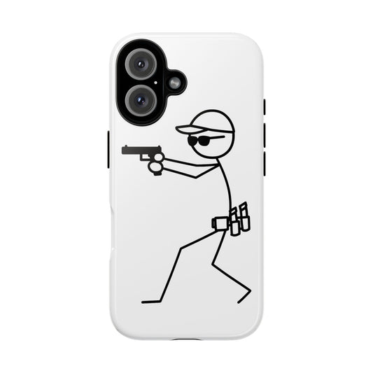 Tough Cases Stick Figure Shooter Phone Case — Durable Protective iPhone Cover