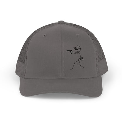 Stylish Snapback Trucker Cap with Target Graphic - Perfect for Shooting Sports Enthusiasts