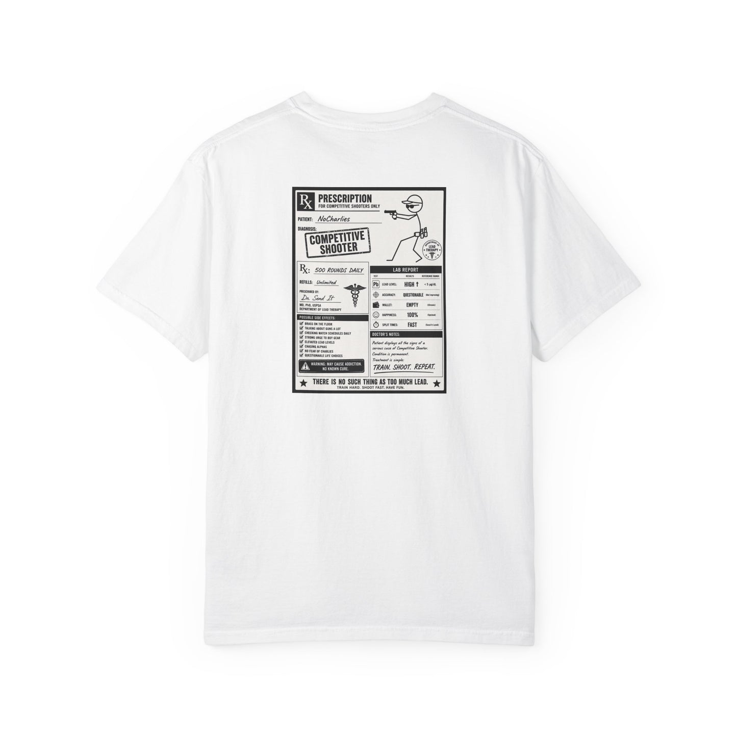 Graphic T-Shirt — Prescription for Competitive Spirit (USA Flag Accent)