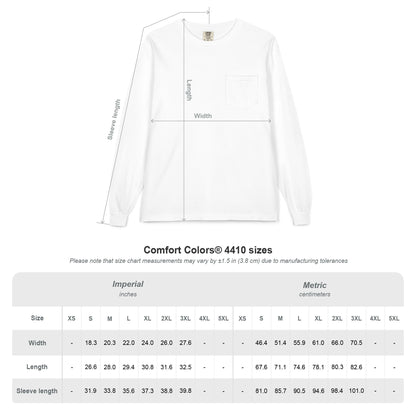 Graphic Pocket Long Sleeve Shirt — Minimal Gun Barrel Design