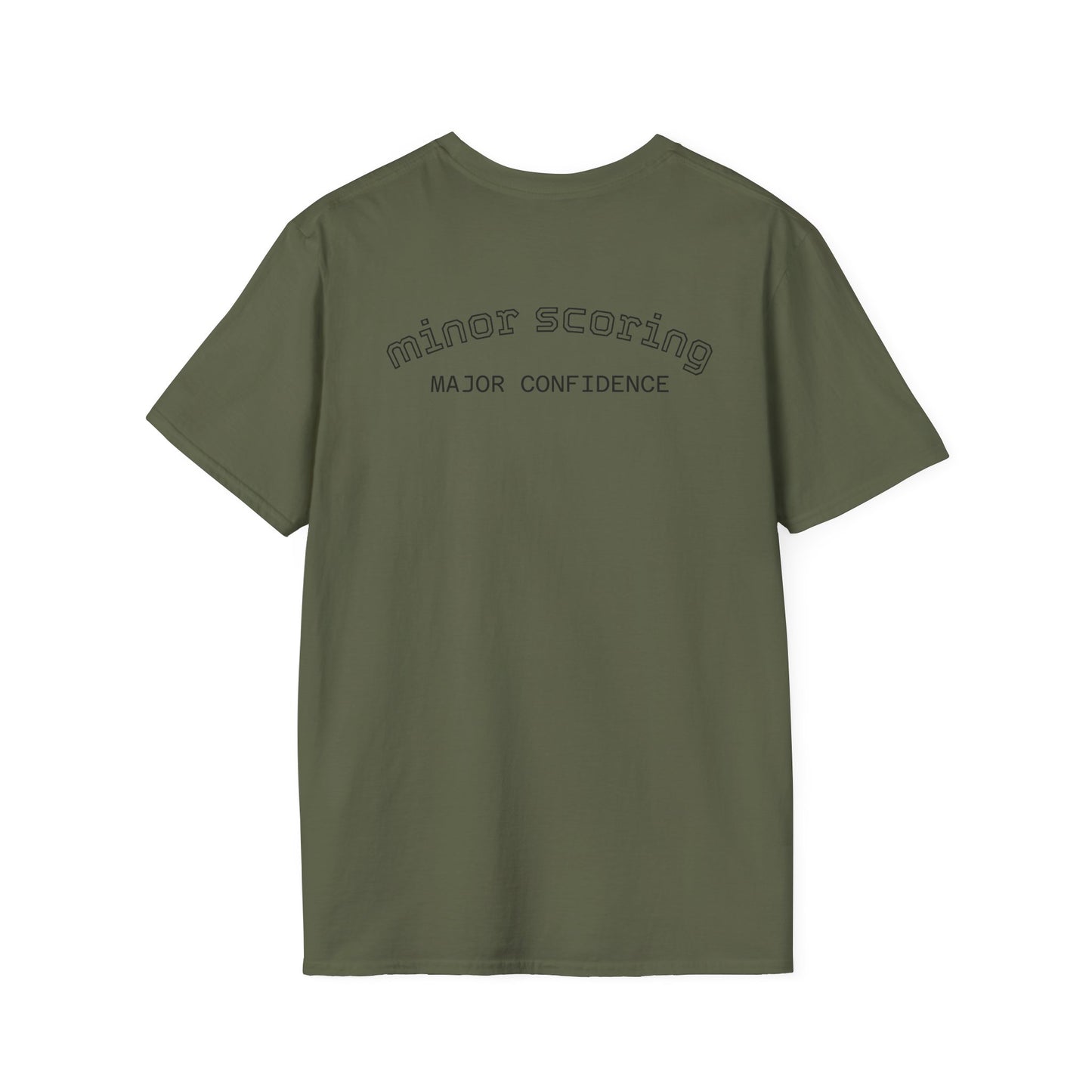 Minimal Stick Figure 'Minor/Major' Tee — Small Chest Graphic T-Shirt