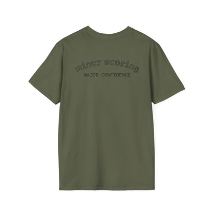 Minimal Stick Figure 'Minor/Major' Tee — Small Chest Graphic T-Shirt