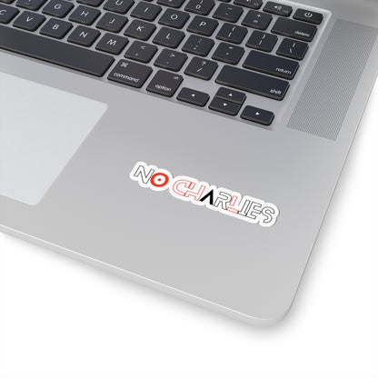 Trendy Kiss-Cut Stickers - 'NO CHARLIES' Design for Laptop & Decor